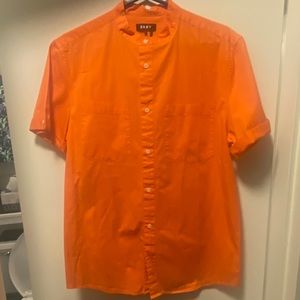 Bright orange short sleeve shirt
